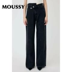 MOUSSY CROSS WAIST WIDE STRAIGHT ワイドデニムのサムネイル
