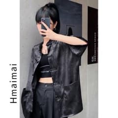 Hmaimaiシリーズ チャイナ風トップス 黒のサムネイル