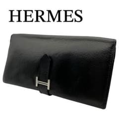 HERMES エルメス ベアン クラシック ▢G刻印 長財布 ブラック - メルカリ