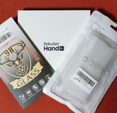 rakuten hand 5g レッド 新品ケース、フィルム付きのサムネイル