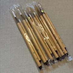 Calligraphy brushes, 2 brushes per set, 6 sets total, unused.