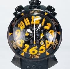 未使用品】 稼働品 ガガミラノ マヌアーレ48 クロノグラフ 腕時計 電池