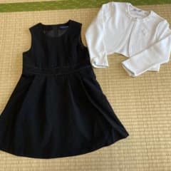女の子　フォーマルドレス 黒 120 カーディガン付きのサムネイル