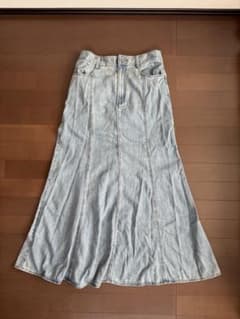 GU デニムロングスカート ライトブルー Lのサムネイル