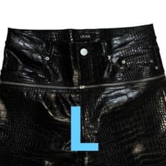 goar.archive クロコ L 黒 ZIPPER PANTS CROCのサムネイル