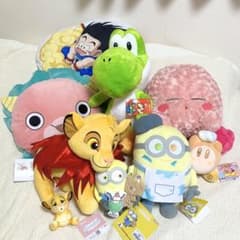 【9点セットまとめ売り】キャラクターBIGぬいぐるみ クッション タグ付き