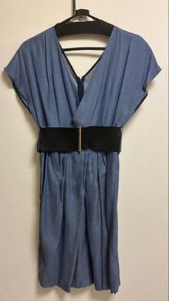 【新品】mallaノースリーブワンピース ウエストベルト付