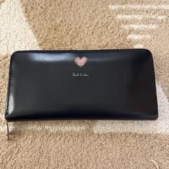 Paul Smith long wallet, black, heart design