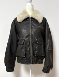SLY ヴィンテージ フェイクレザー ショートブルゾン - メルカリ