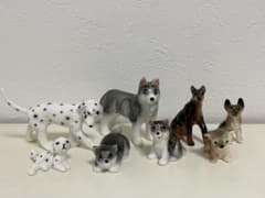 bone china Japan 陶器 置物 ミニチュア 犬 8匹セット - メルカリ