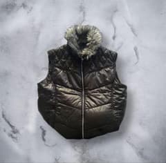 00s Y2K grunge far down vest opium ブラックのサムネイル