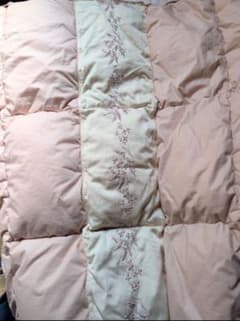 週末限定】maruhati 羽毛布団 ピンク 刺繍入 ダブル 掛布団 丸八真綿