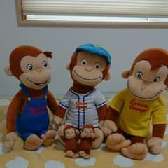 おさるのジョージ ぬいぐるみ マスコット 5点セットのサムネイル