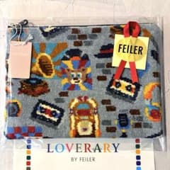 新品】フェイラーFEILER レトロミュージックフラットポーチ大 