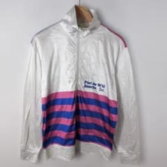 80s ユーロ古着 トラックジャケット ジャージ レトロ 白 Y2K 美品のサムネイル