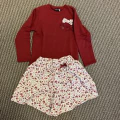 BeBe キッズ トップス＋キュロット 120cm レッドのサムネイル