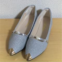 パンプス 24.5cm シルバーのサムネイル