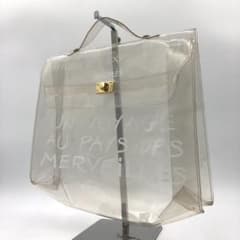 HERMES ビニール　ケリーバック　クリア　1997 エルメス ビニールケリー ハンドバッグ クリア 透明 PVC 1997年限定