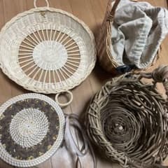 バリ　アタ　ラタン　あけび　カゴバッグ　藤　手提げ みだれ編み　柳 ウィロー バリ アタ ラタン あけび カゴバッグ 藤 手提げ みだれ編み 柳