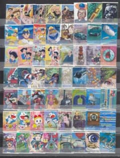 【使用済み切手】科学技術とアニメシリーズ・全７集・５６枚のサムネイル