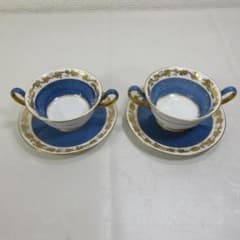  ホワイトホールパウダー ブルー スープカップ 英国製 2客 WEDGWOOD ホワイトホールパウダー ブルー スープカップ 英国製 2