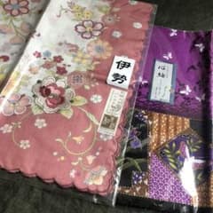 ハンカチ 2枚セット ピンク 紫【未使用】のサムネイル