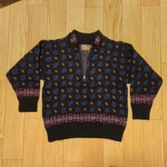 ALPS 米国製ヴィンテージ キッズ160 ハーフジップ セーター　女性Sサイズのサムネイル