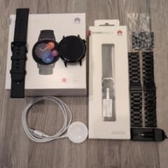 HUAWEI WATCH GT3 42㎜ ジャンク 純正レザーバンド他4本付のサムネイル