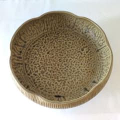 陶器製波状の水盤 - メルカリ