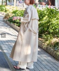 2024SS Spick & Span C/Cu ノーカラートレンチコート Spick & Span（スピックアンドスパン）の「C/Cu ノーカラートレンチ
