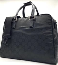 【希少】GUCCI GG柄 ナイロン ビジネスバッグ A4収納可のサムネイル