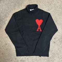 ami 黒 タートルネックニットアミパリス 確実正規品のサムネイル