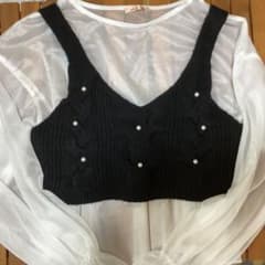 mir.. x maki ニットビスチェ ✖️シアープルオーバーアンサンブルのサムネイル