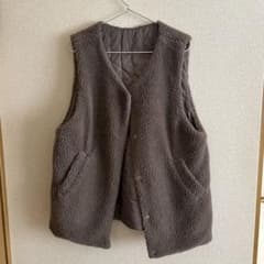 ブラウン フリース リバーシブル ベストのサムネイル