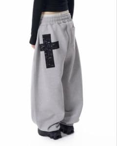 AAKAM Laced CROS2 Patch Sweatpants Gray