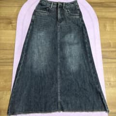 デニム ロングスカート フレアスカート Sサイズのサムネイル