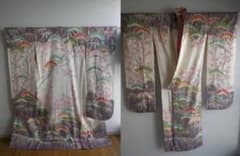 中古 上野松坂屋購入 珍しい白地の振袖 結婚式&パーティー&舞台衣装 