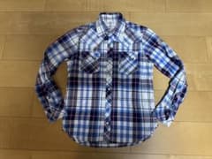 Excellent condition! TMT check shirt, long sleeve, blue, size S.