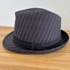 HAT ATTACK ブラックストライプ 中折れハットのサムネイル