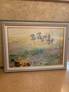 額装 絵画 疾走する馬 花畑 風景画 インテリア 額装 絵画 疾走する馬 花畑 風景画 インテリア - メルカリ