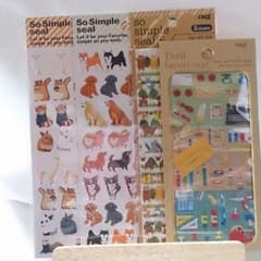 4枚セット 動物シールのサムネイル