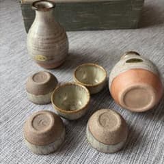 会津本郷焼 一条窯 酒器セット 徳利2個 お猪口5個 木箱入り - メルカリ