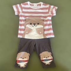 SIMPLE FREE カワウソ Tシャツ パンツ セット 80cmのサムネイル