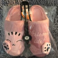 猫ちゃん スリッパー ピンク XL24cmから26cmのサムネイル