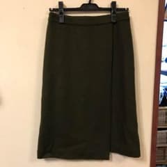 リエス☆完売レア！カーキ膝丈ラップスカート！のサムネイル