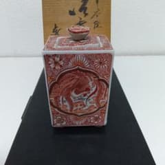 ☆九谷焼／赤絵花鳥鳳凰.四角香炉(金彩).蔵出し時代物 ☆九谷焼／赤絵花鳥鳳凰.四角香炉(金彩).蔵出し時代物 - メルカリ
