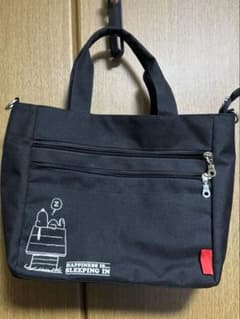 Snoopy 2way ショルダーバッグ ブラックのサムネイル