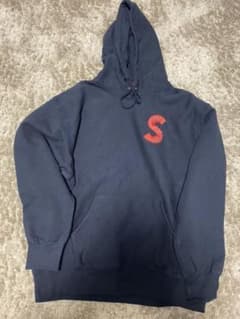 Supreme Sロゴ　パーカー　ネイビーのサムネイル