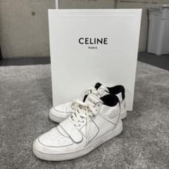 CELINE CT-02ベルクロストラップミッドカットスニーカーホワイトEU39のサムネイル