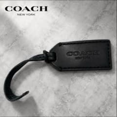COACH コーチ レザー ネームタグ ラゲッジタグ ブラック 正規品 - メルカリ
